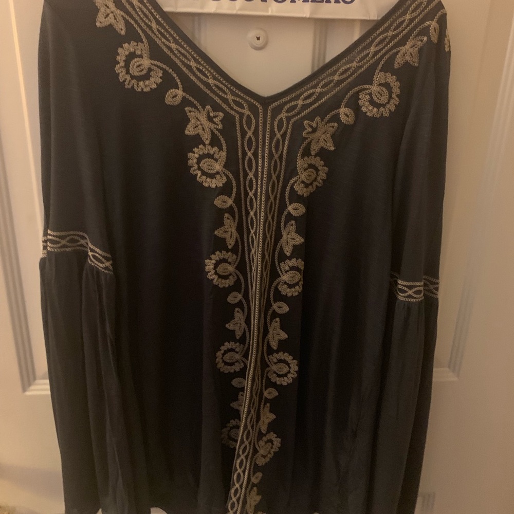 Ladies blue boho style top